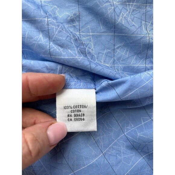 Bugatchi Shaped Fit Dress Casual Shirt Men Sz L XL 17 17.5 Cotton - Picture 7 of 11